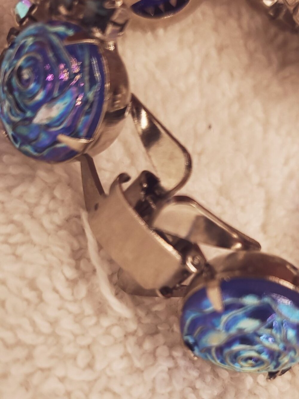 1 Blue Gem Stone Bracelet, item # B-1506 ,.  wt. 23 grams - Picture 13 of 13